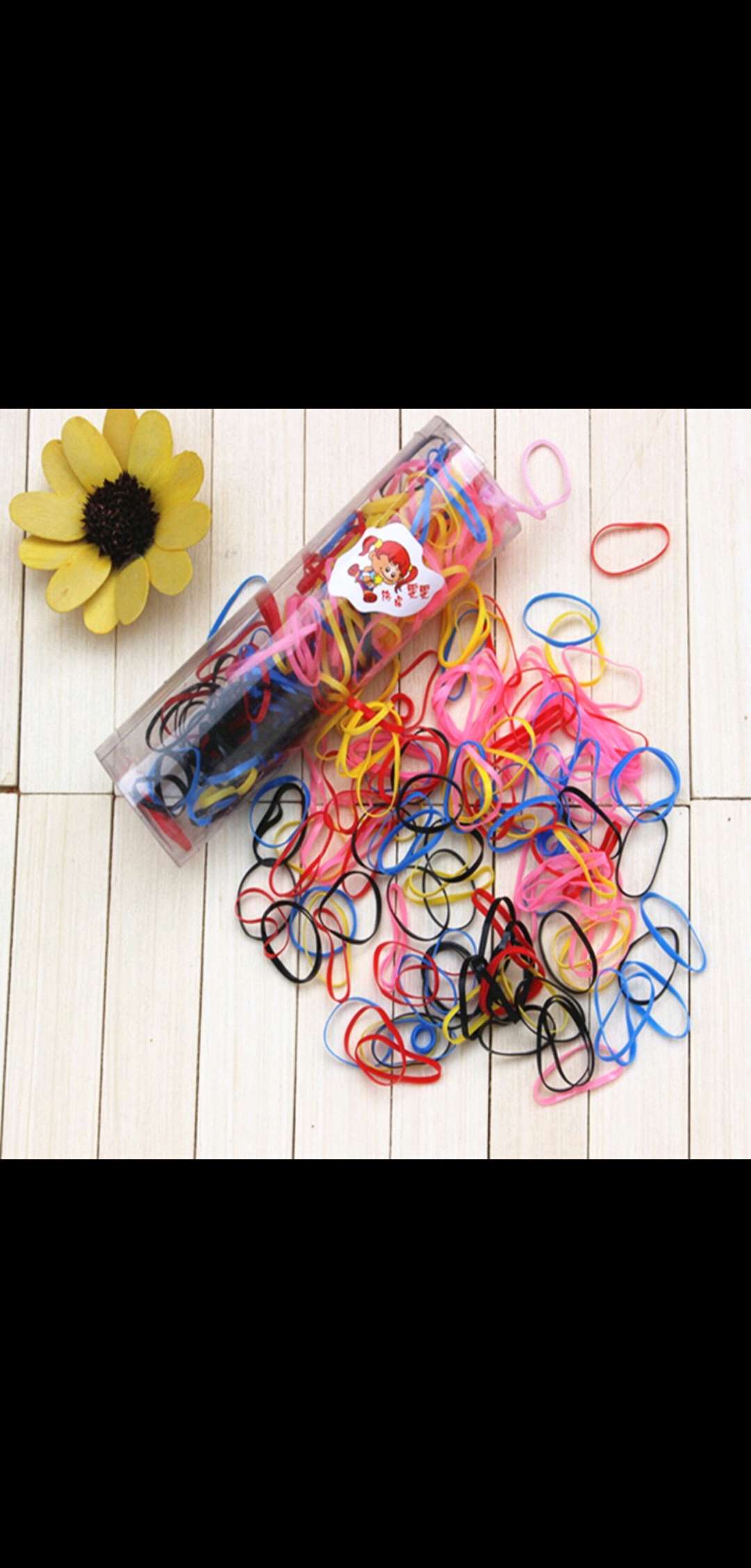 一元大桶皮筋彩色 小皮筋发圈 皮筋彩色 儿童皮筋小商品 一元白底实物图