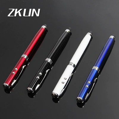Multi-functional electronic pointer pen LED laser torch capacitive pen ballpoint pen touch screen pen wholesale and retail thumbnail