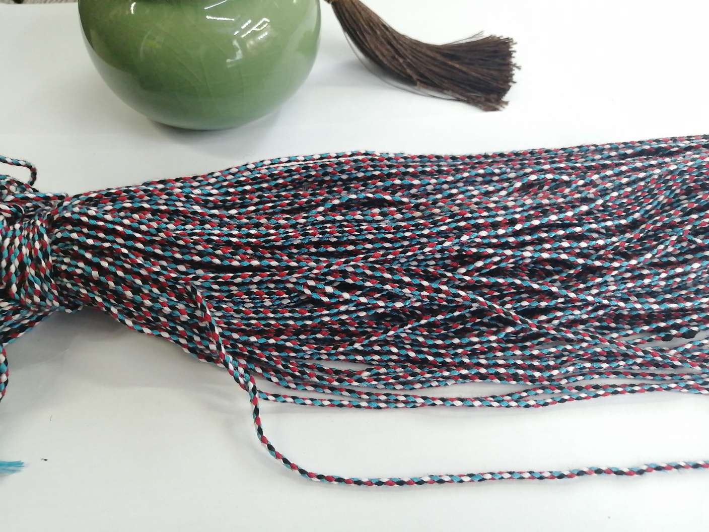 厂家直销0.2cm粗8锭蓝白红黑彩色花朵绳花边绳子串绳款式粗细款式颜色可定做详情图1