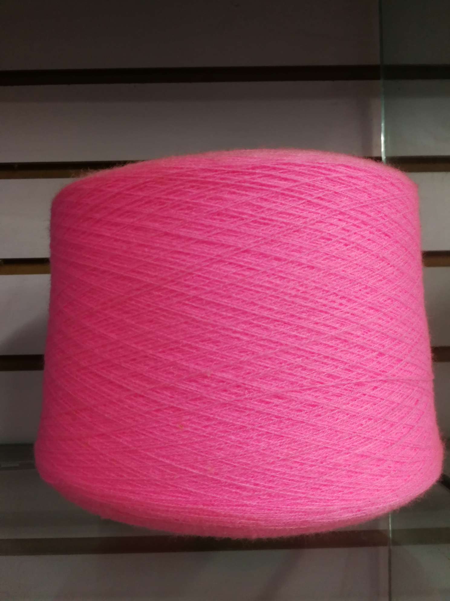 Deep pink acrylic yarn
