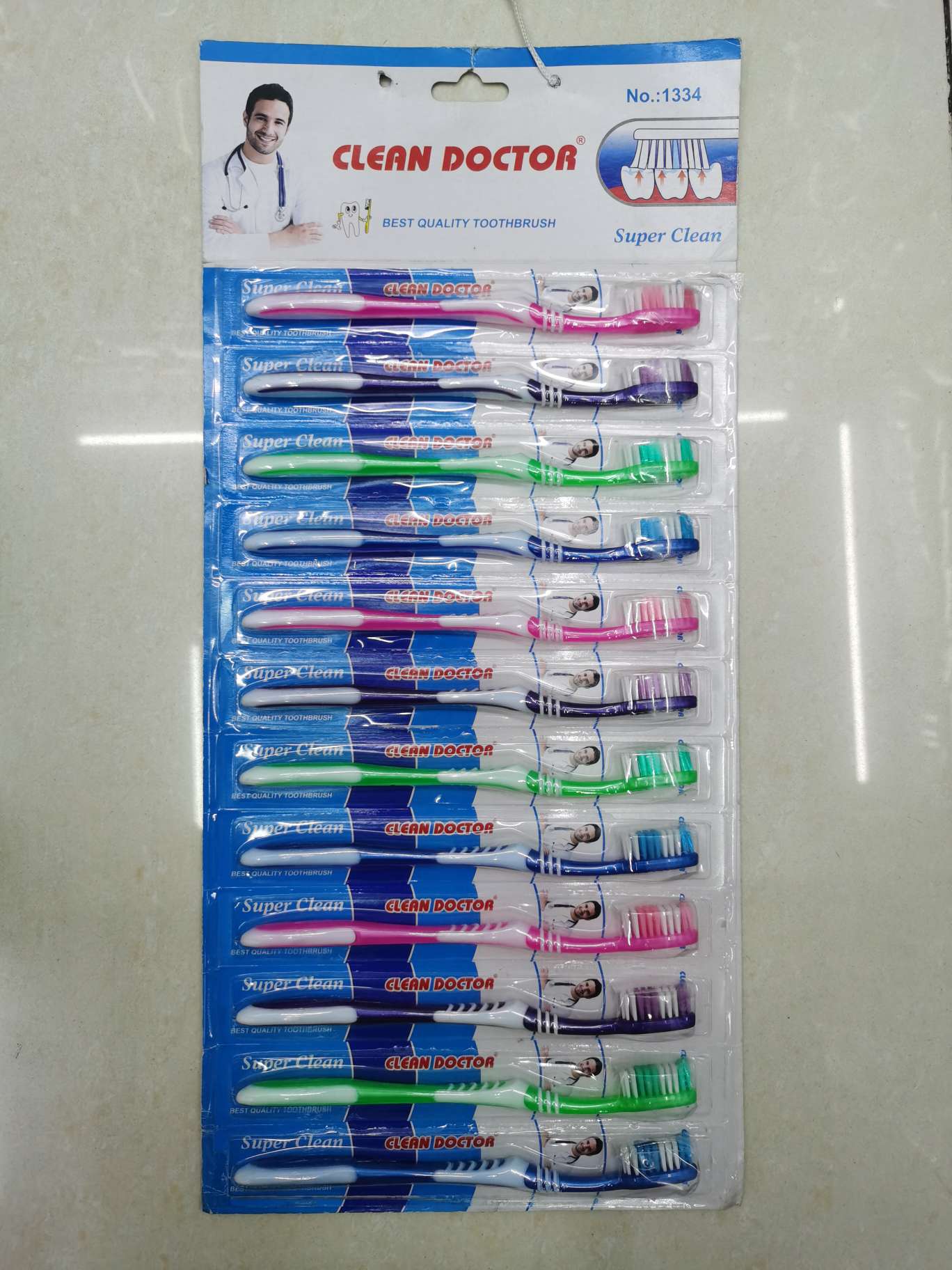 Clean Doctor 1334 Nylon Bristle Hanging Toothbrush details Picture