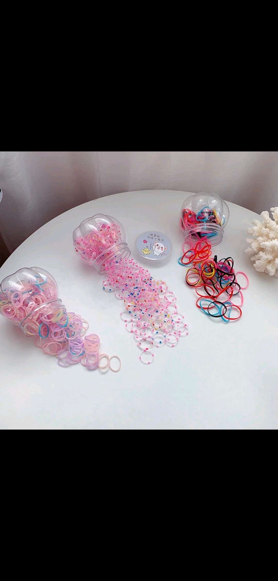 Japanese and Korean girls' non-damaging hair candies, disposable rubber bands that can be pulled unbreakable, universal hair bands for both adults and children, street stall supply details Picture