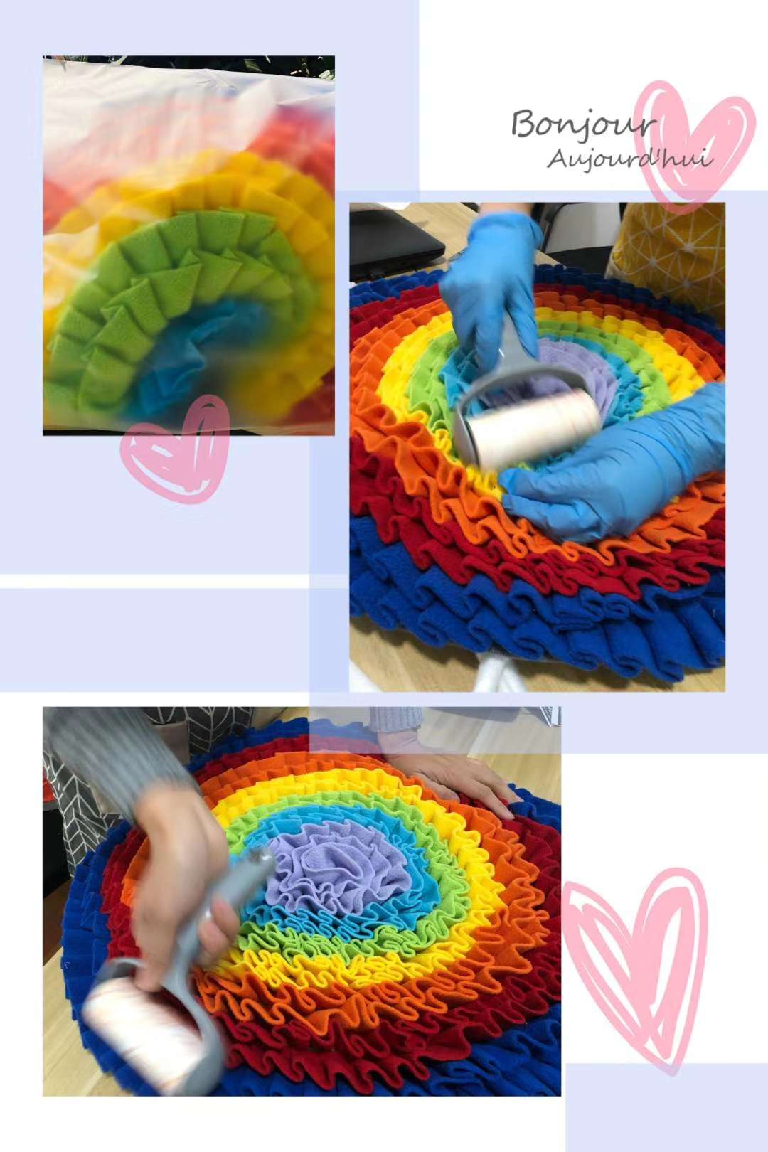 宠物嗅闻垫 防噎食慢食 解压消耗精力狗🐶  开发益智  可拼接 ，可拆分，多款多色选择！详情图9