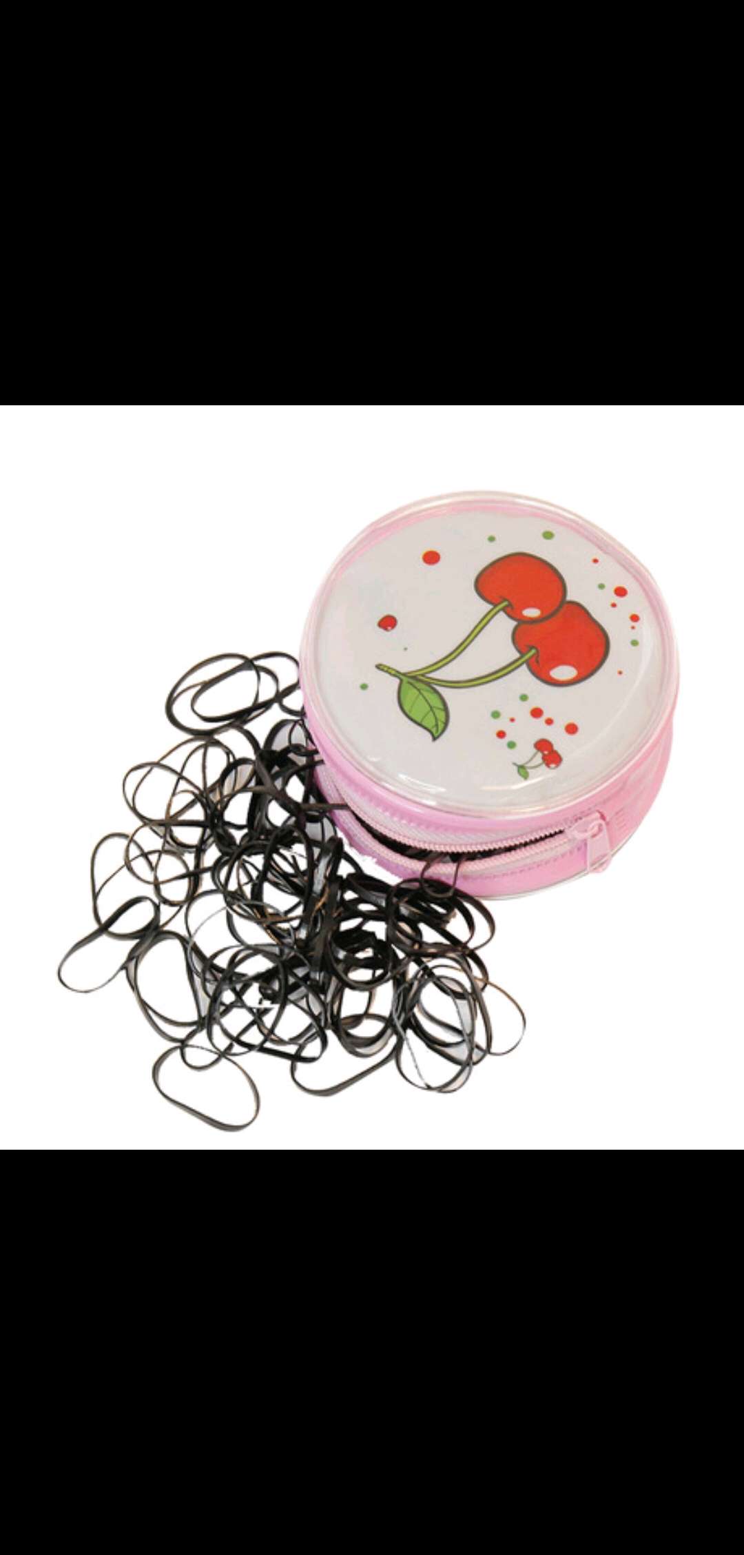 Korean version children's rubber band, cute disposable zipper rubber band, won't damage the hair of infants and children, transparent bag, base hair band Specification image