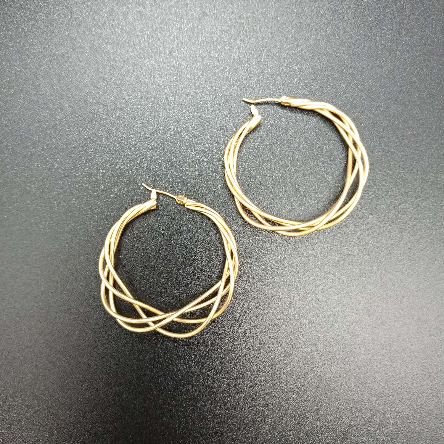 Korean Version Of All Fashion Temperament Fog Gold Hollow Earring undefined