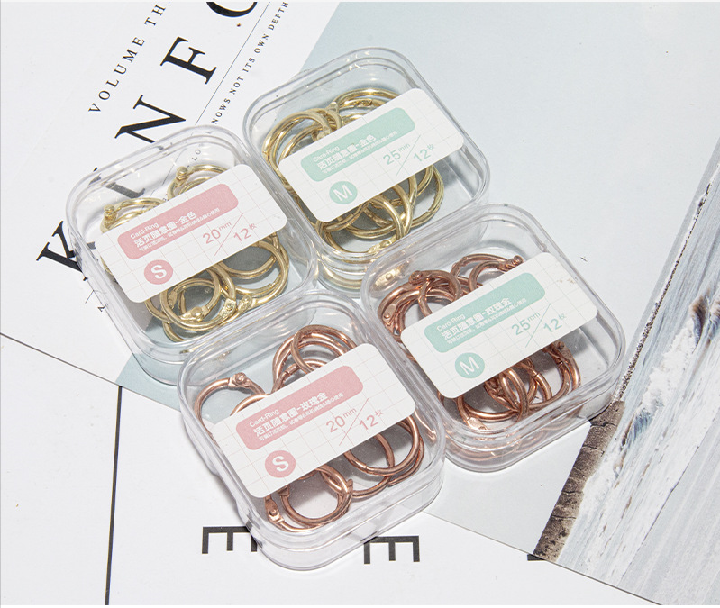 Loose-leaf this color metal ring at will loose-leaf ring creative receiving ring binding ring book ring details Picture