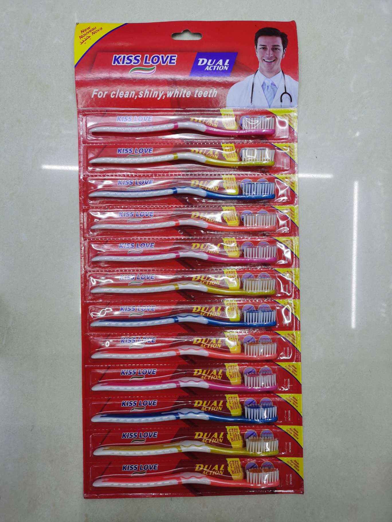 1228A Nylon Bristle Hanging Toothbrush