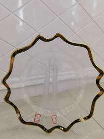 Glass dinner plate wedding supplies glass decoration glass crafts