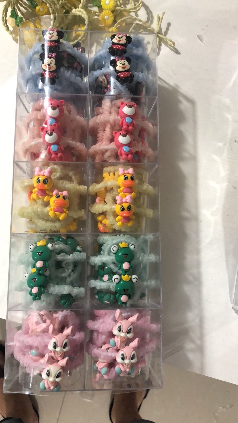 Korean version of fashionable girls' frog rubber bands