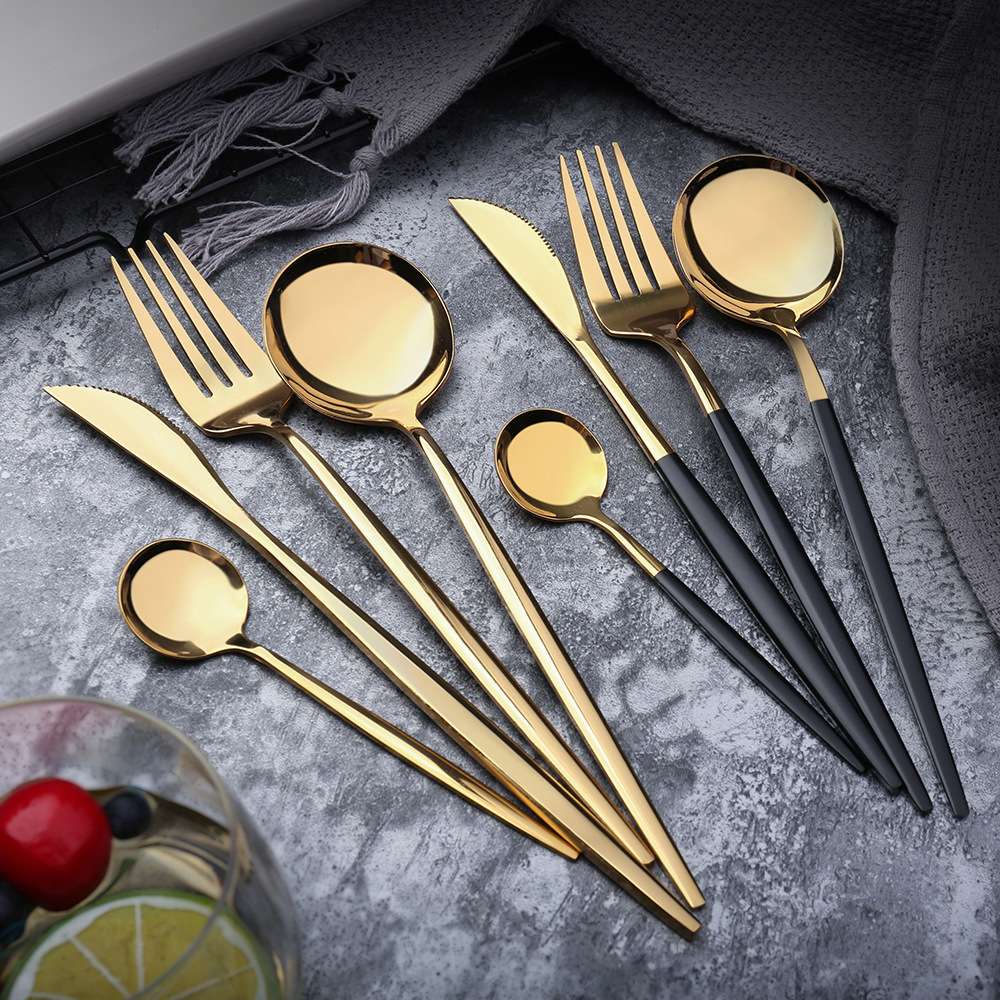 Steak Portuguese cutlery round spoon stainless steel Western-style Portuguese spoon thumbnail