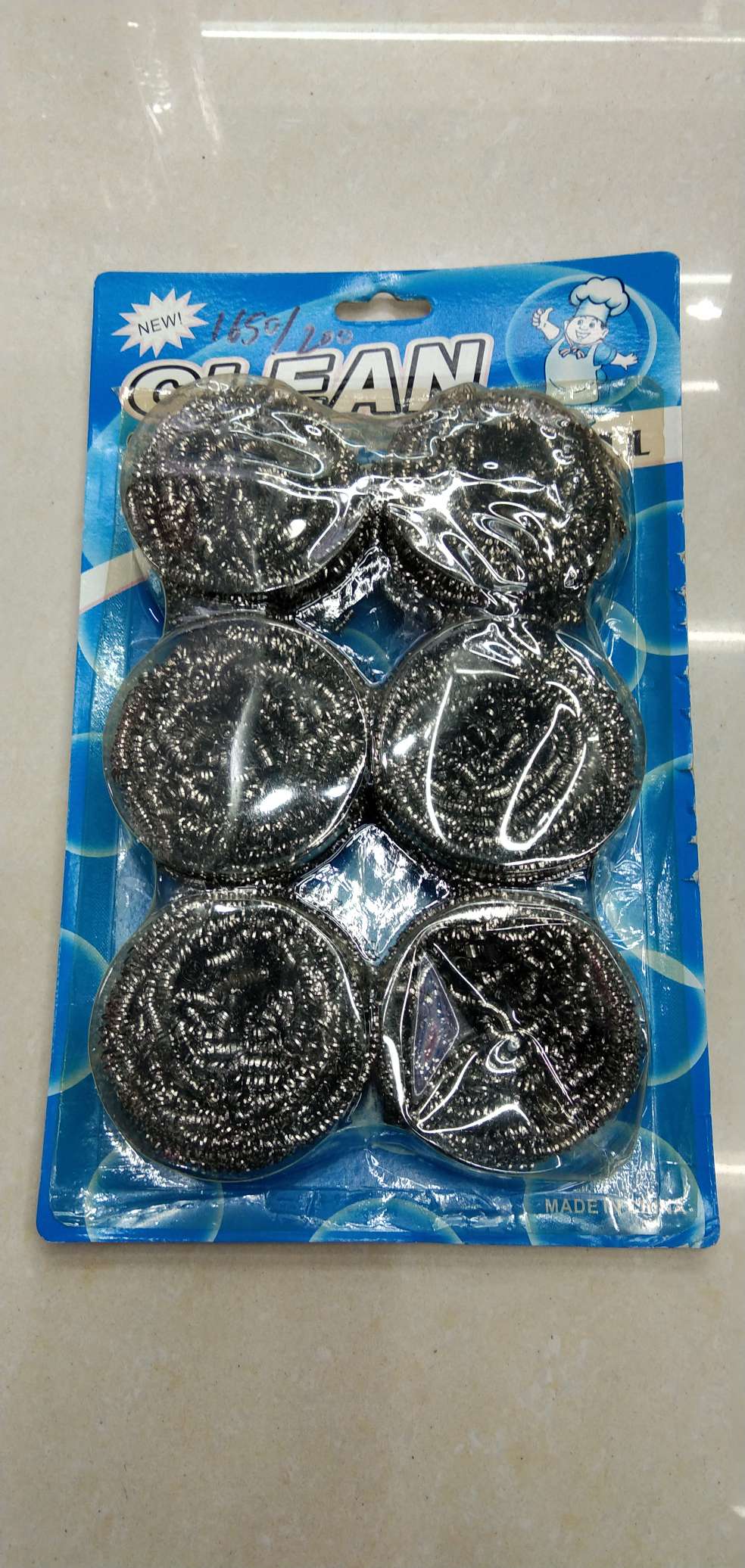 Galvanized Iron Wire Suction Card Cleaning Ball 6Ps