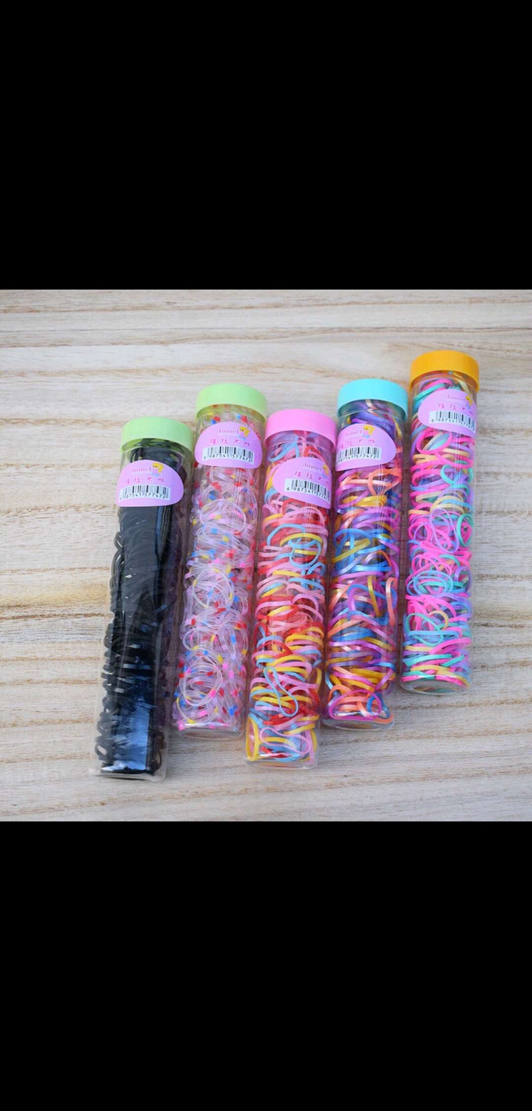Korean version children's disposable rubber band, unbreakable bottle, colorful high-elasticity girls' hair tie, hair band and hair accessory