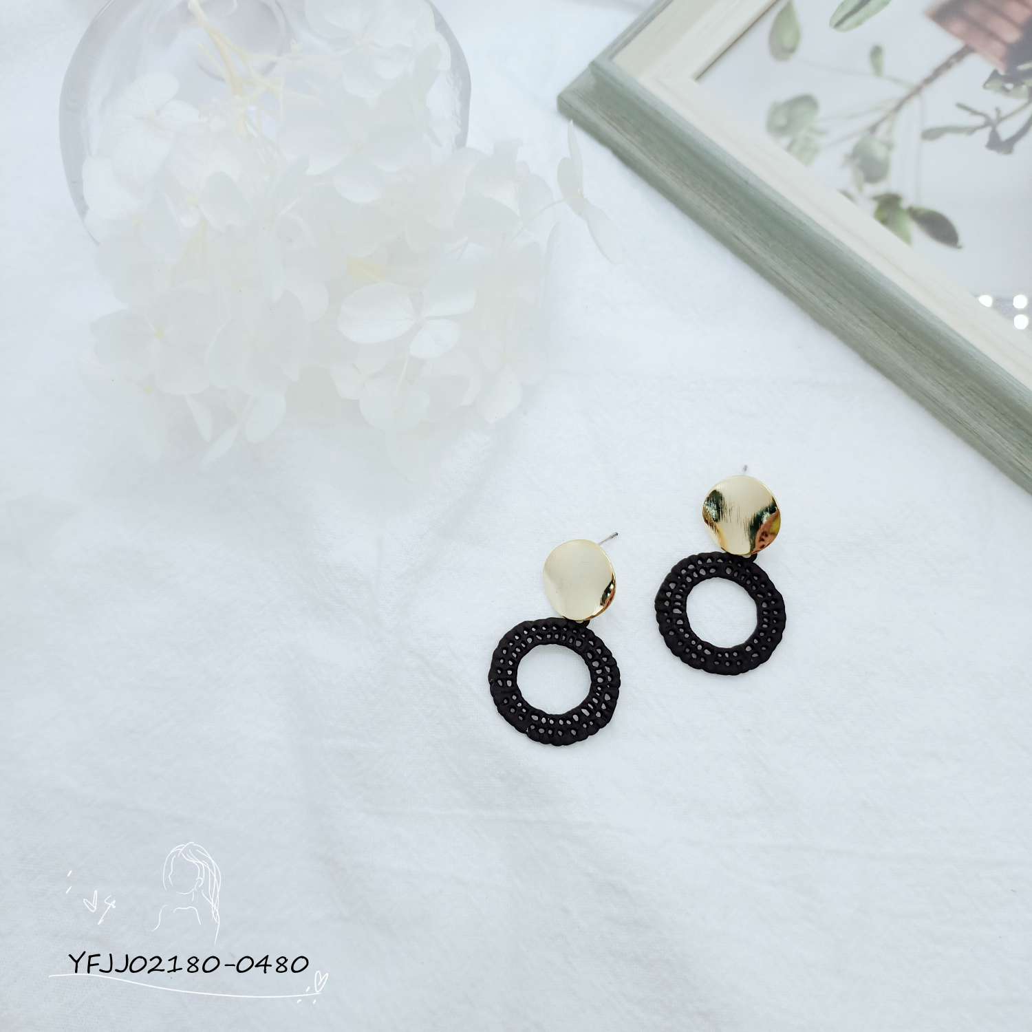 Korean Version Of All High-Grade Temperament Feel Baking Paint Earrings