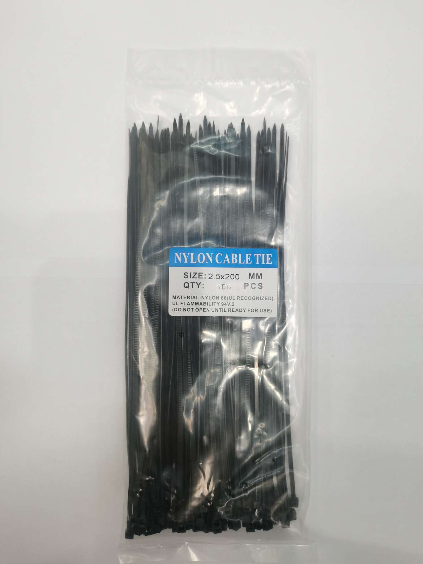 厂家直销自锁式塑料尼龙扎带 塑料捆绑扎带 黑白彩色可选详情图10