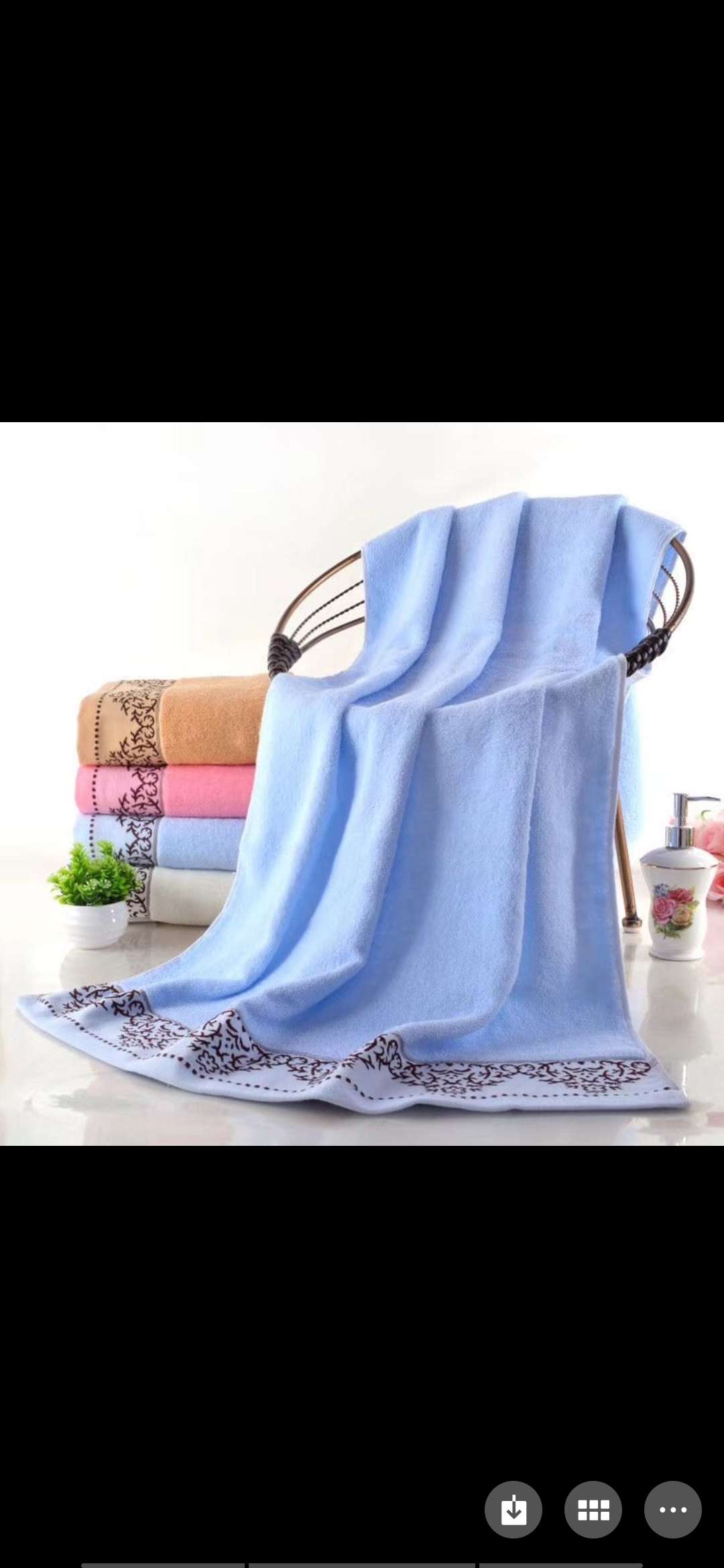 Random flower towels (The same style of matching bath towels are also available)