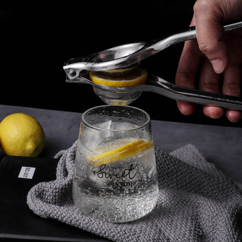 不锈钢柠檬榨汁器 不锈钢柠檬夹压汁器便携式 手动榨汁机详情图1