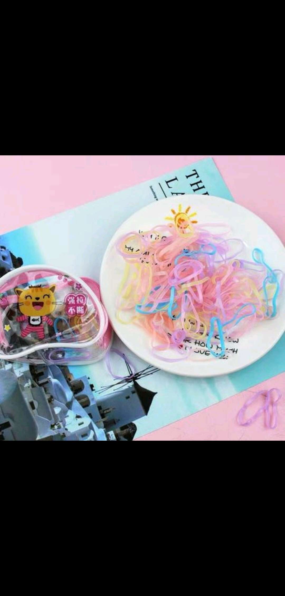 New children's hair accessories, sweet and cute small wallet, disposable hair band, hair rope, zipper bag, leather band, full and free shipping Specification image