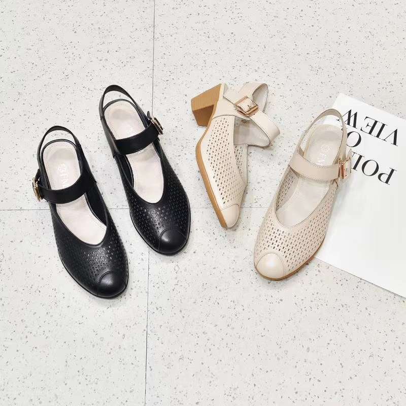 Sheepskin One-Heel Sandals