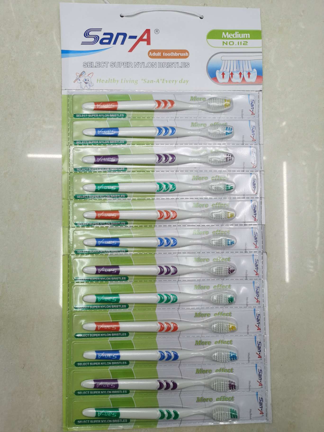 San-a 112 nylon bristle card toothbrush thumbnail