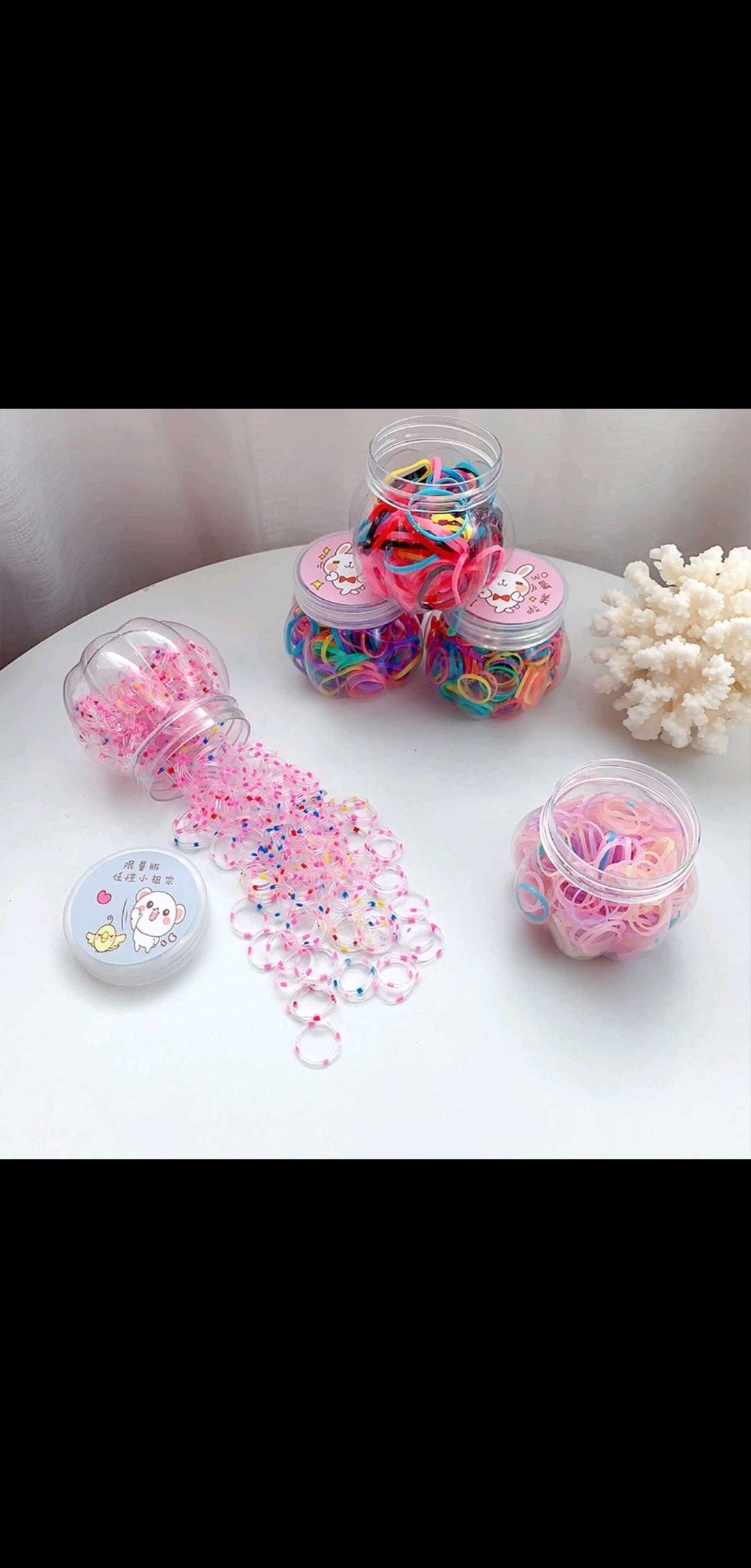 Japanese and Korean girls' non-damaging hair candies, disposable rubber bands that can be pulled unbreakable, universal hair bands for both adults and children, street stall supply Specification image