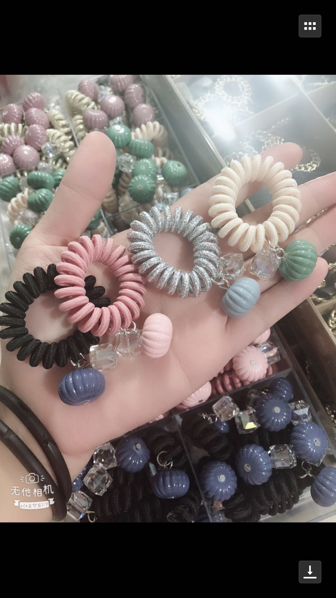 Korean version of fashionable girls' trendy pumpkin telephone line rubber band