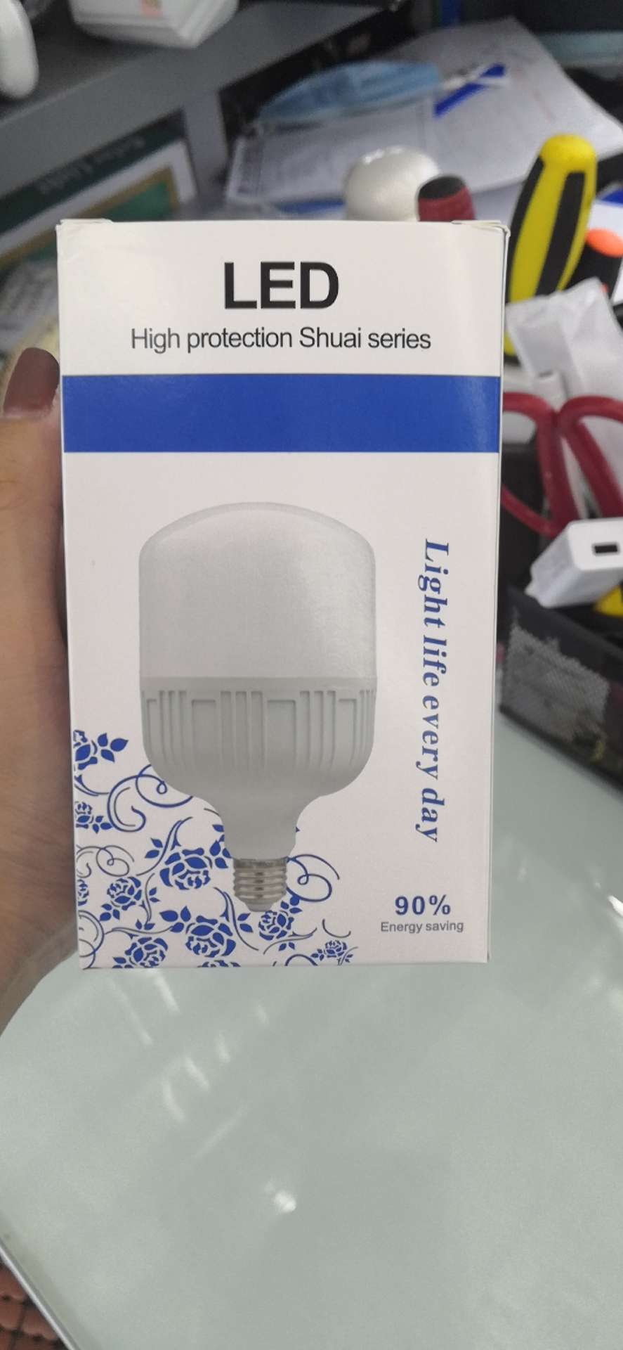 Tall, rich and handsome light bulb