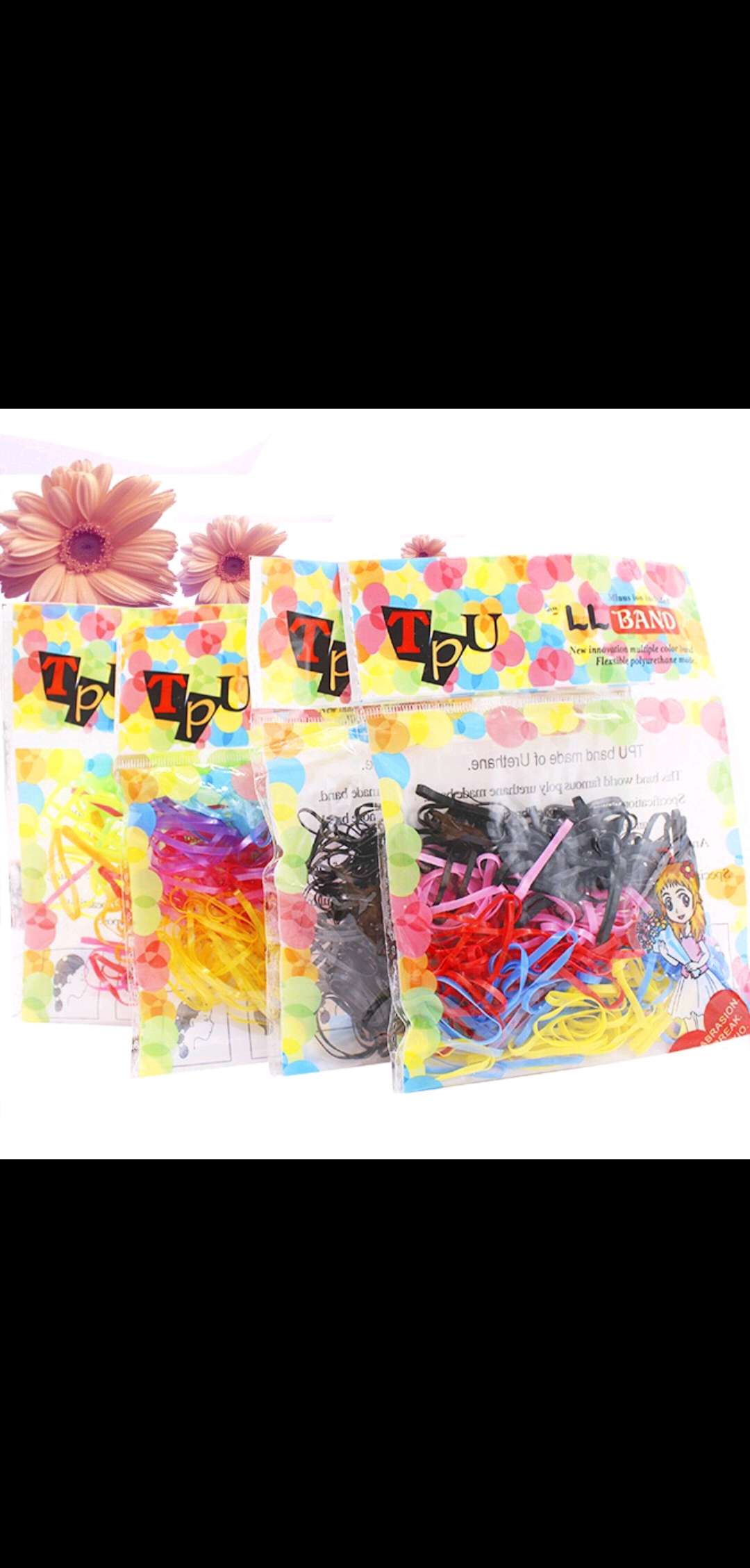 Wholesale of disposable rubber bands from street stalls in South Korea, including children's rubber bands, hair bands, strong drawstrings, and hair accessories details Picture