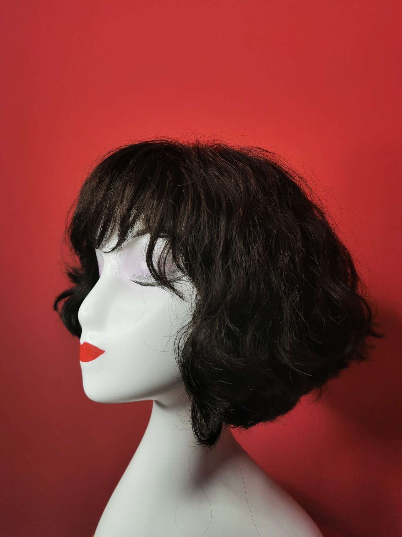 Hand-woven headwear, 100% real person's hair, ladies and mothers' style Specification image