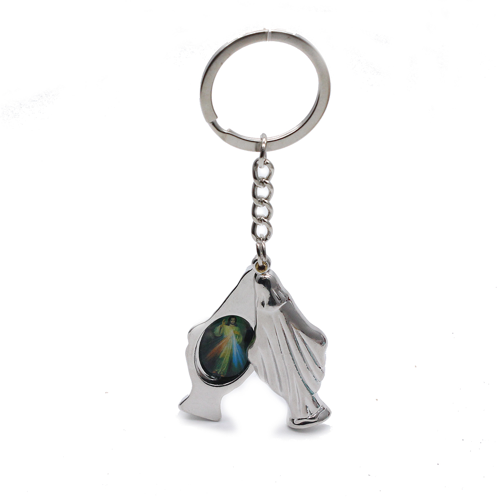 Three-dimensional Virgin Mary keychain pendant ring accessory gift Specification image