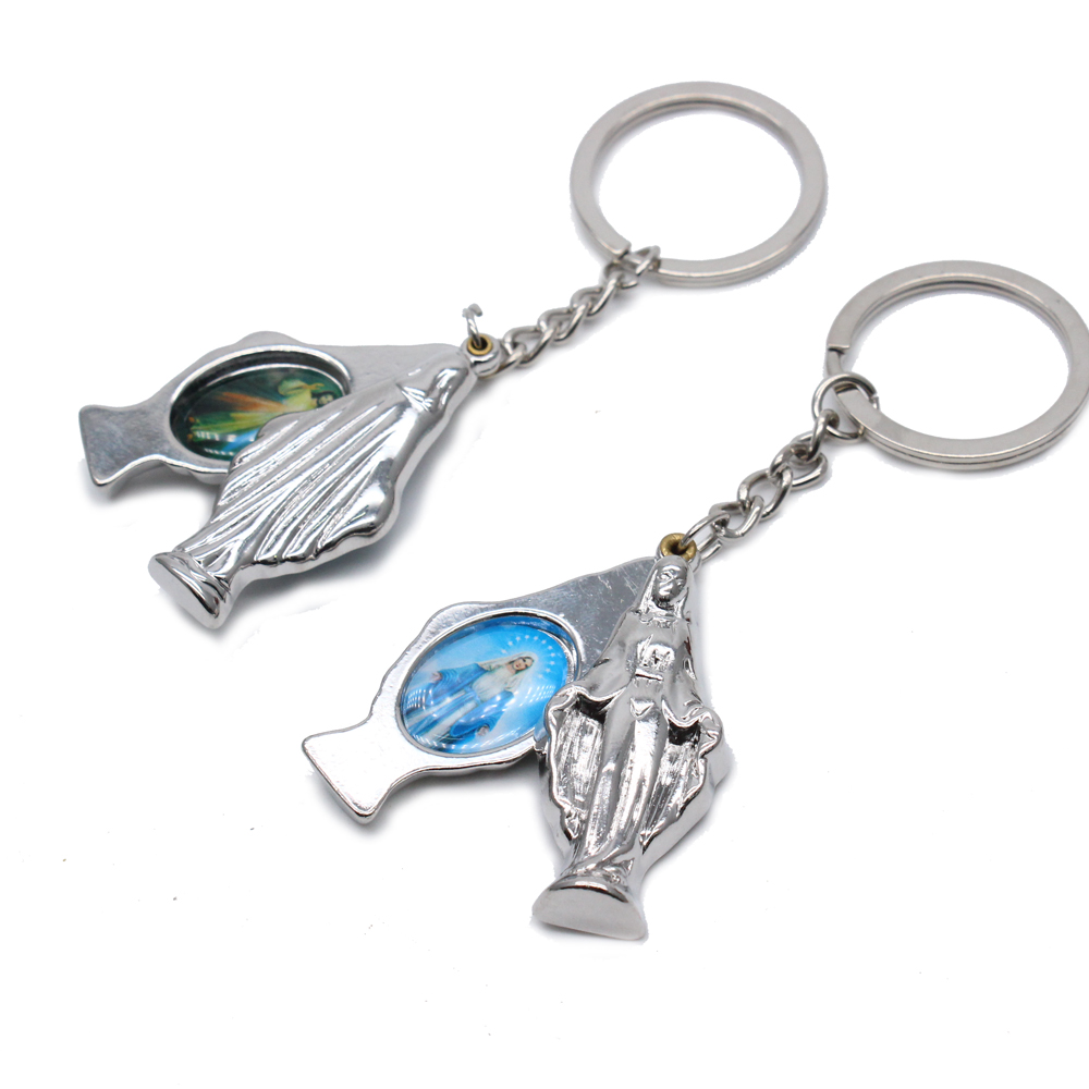Three-dimensional Virgin Mary keychain pendant ring accessory gift undefined