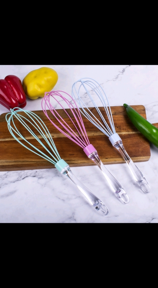 Plastic handle egg beater, silicone egg beater, egg stirrer, manual egg beater, factory direct sales