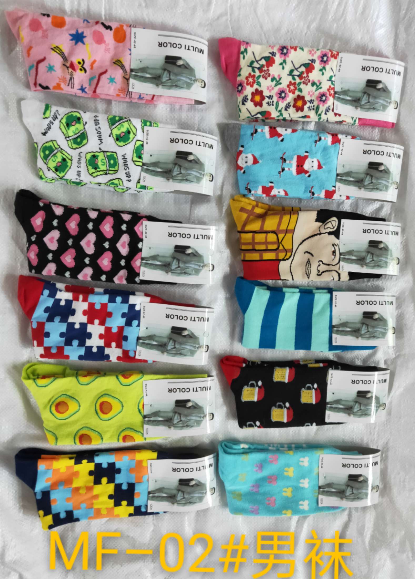 Calcetines de manga media para hombre de exterior 100% algodón