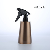 现货304不锈钢小型喷壶锥形喷雾器浇花壶美发喷瓶手压式可定制LOGO 400ml  玫瑰金色