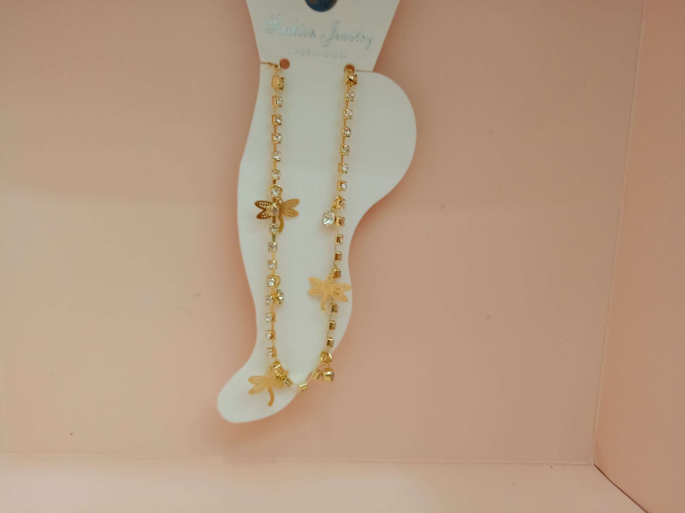 水钻链蜻蜓脚链