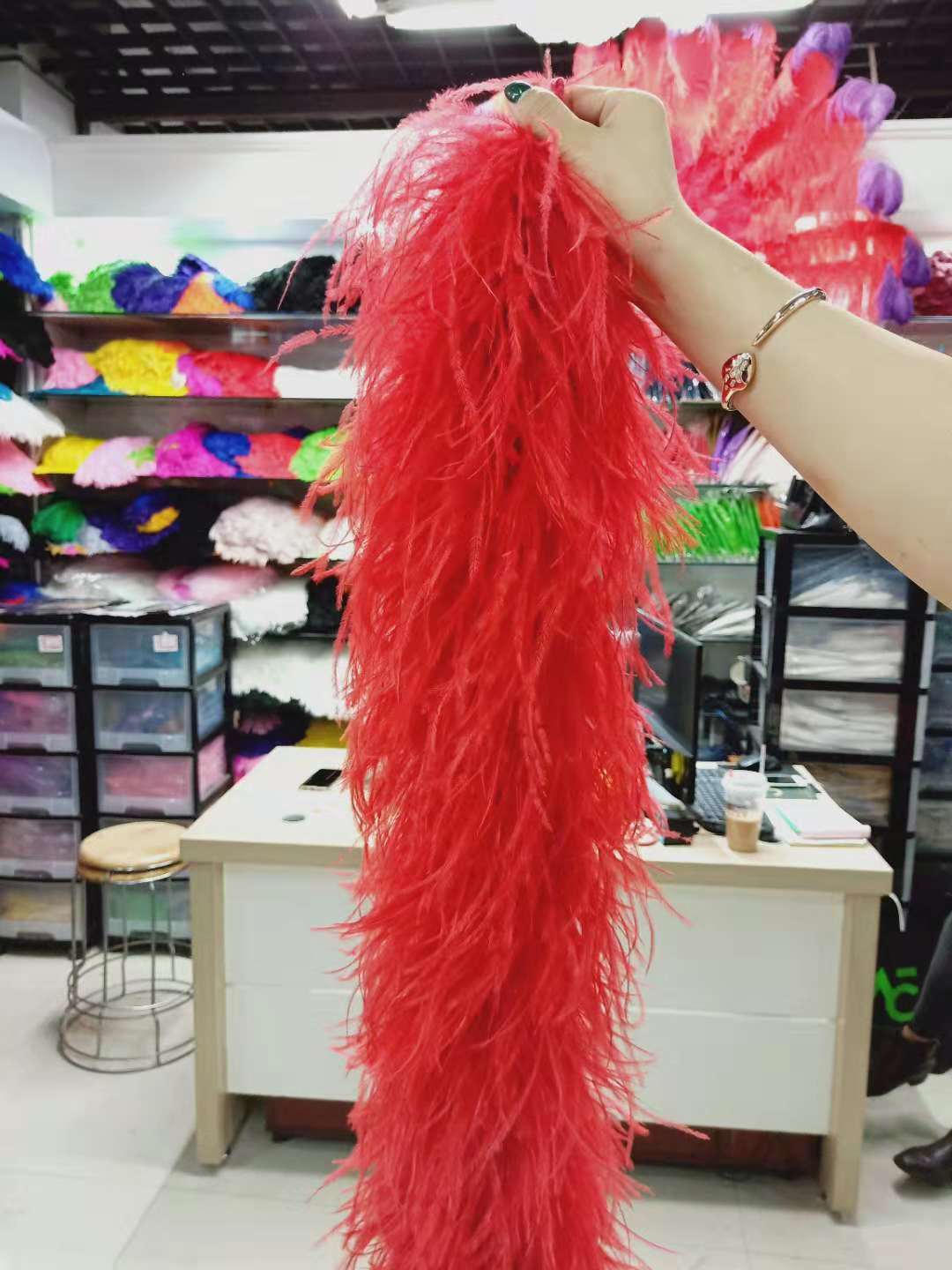 双层鸵鸟毛条产品图