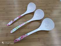 Melamine soup spoon long handle plastic imitation porcelain soup spoon