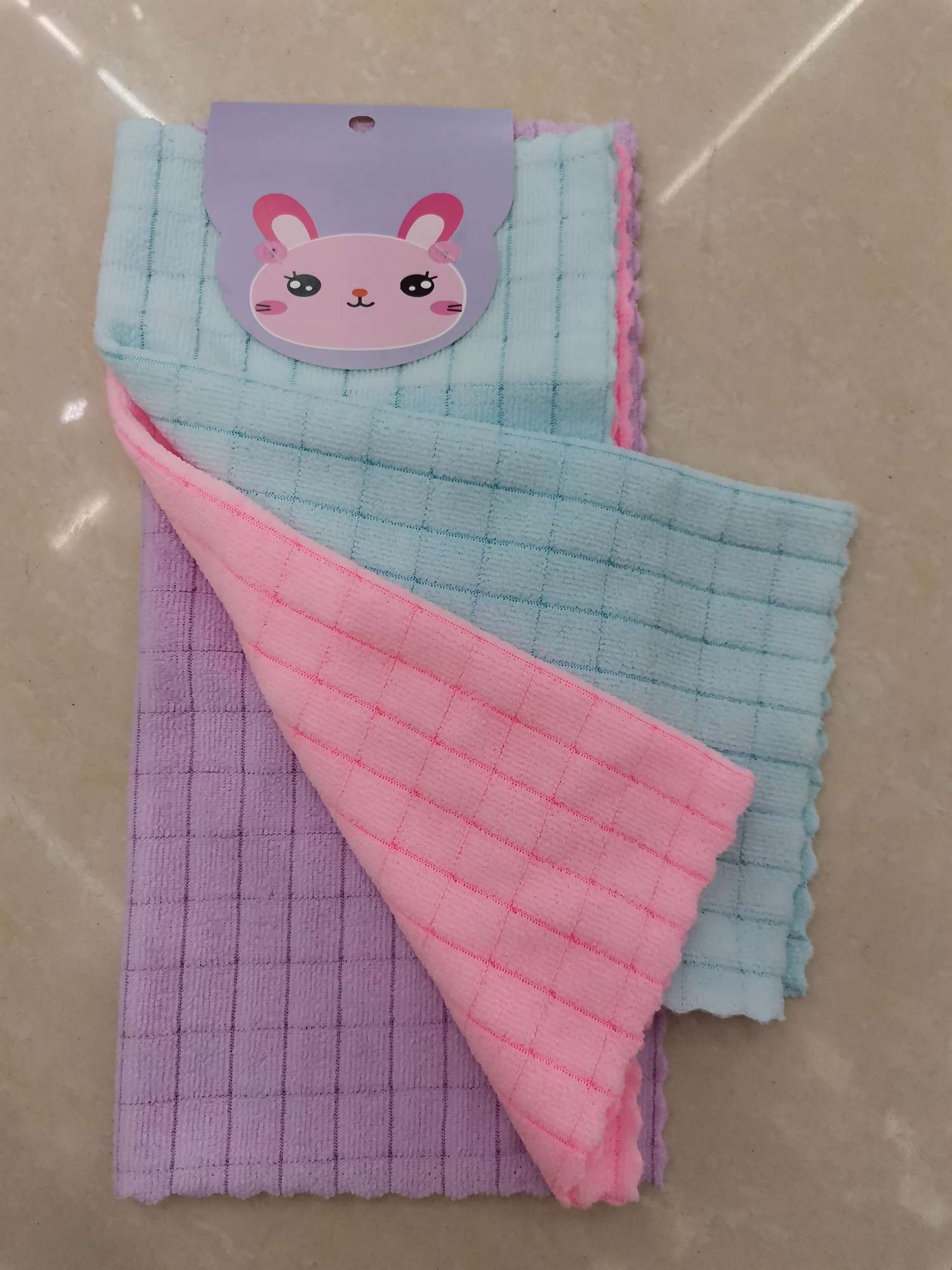 Small grid 30X30 cut square towel, clean kitchen, dishcloth, cloth, etc thumbnail