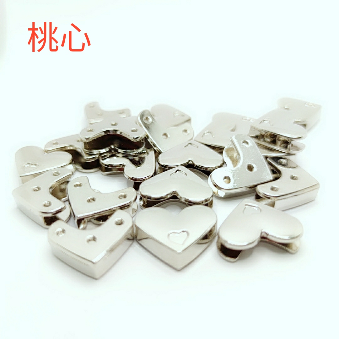 桃心尾夹合金爱心尾夹辅料配件道恩五金