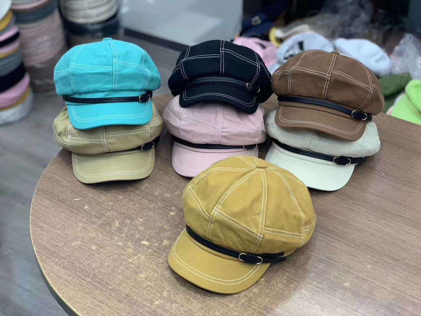 Japanese department of versatile simple fashion octagonal children autumn and winter British literary beret trend Korean student painter hat thumbnail