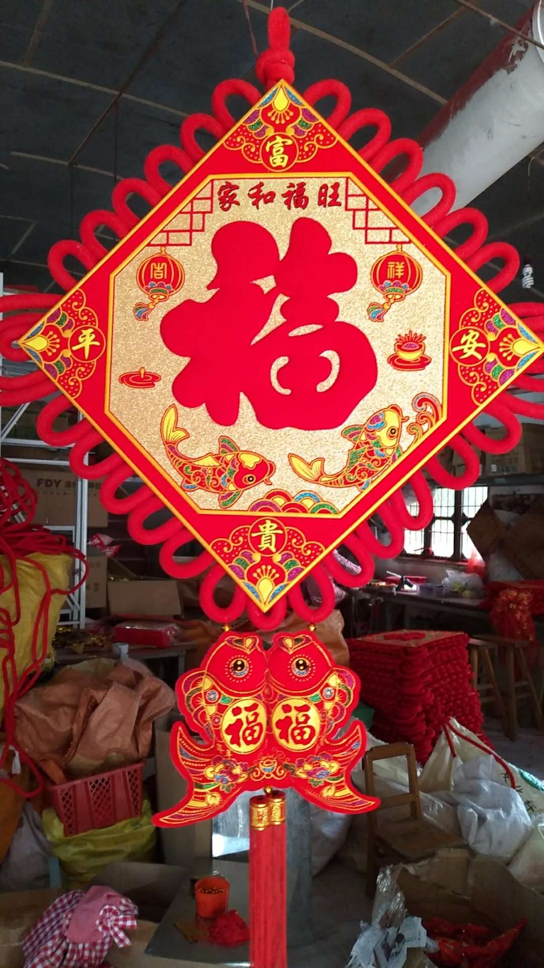 Chinese knot printed board knot new home decoration, housewarming TV wall background wall hanging item 30