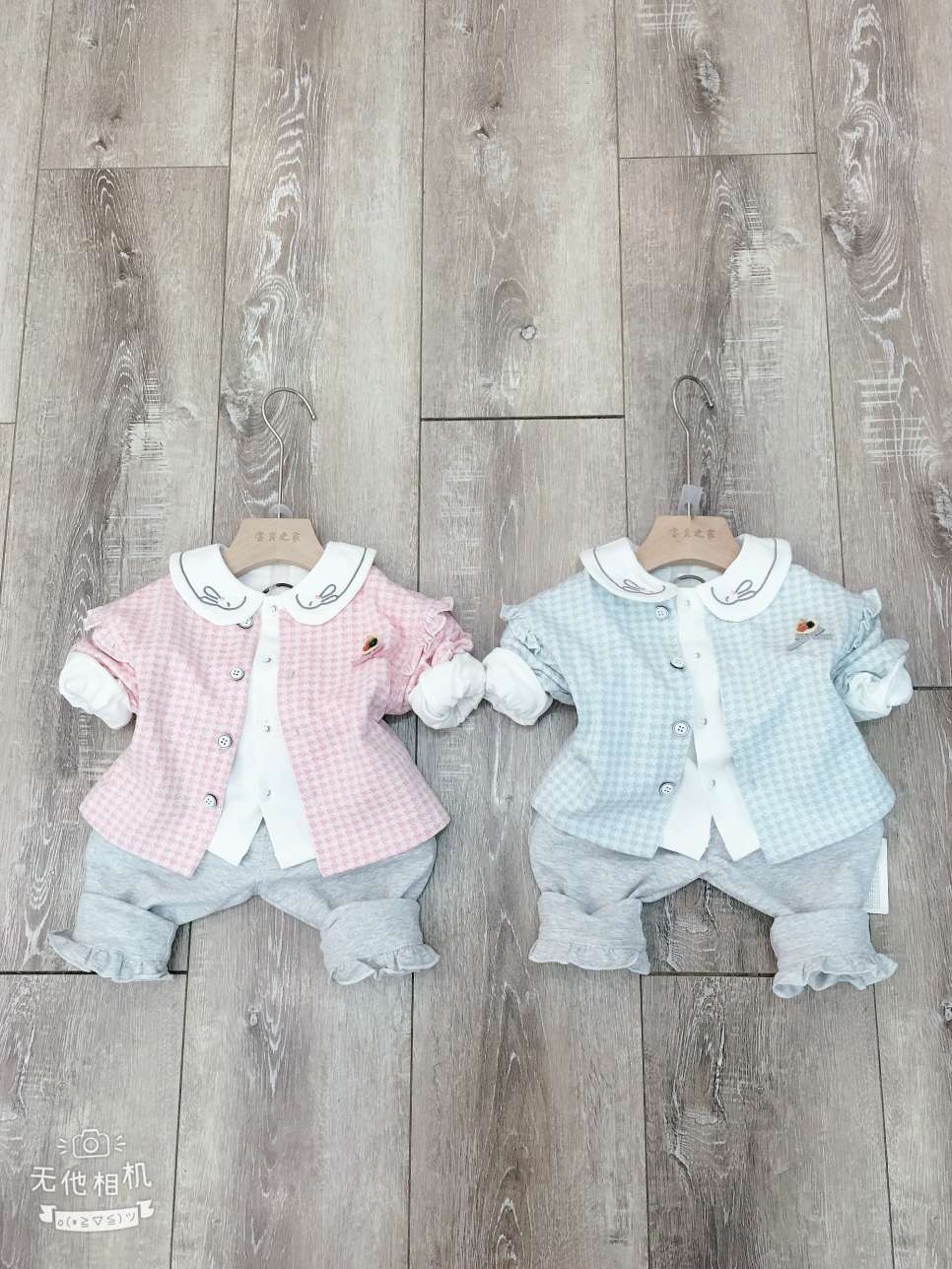 初生婴儿女款春秋三件套套装