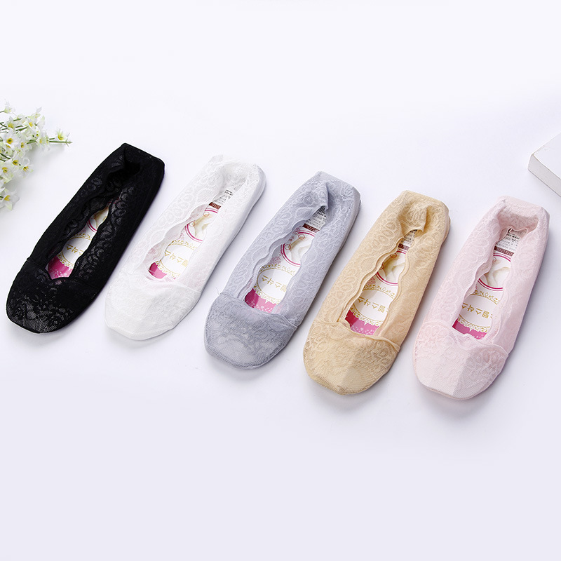 孔雀翎女士隐形船袜硅胶女隐形袜细节图