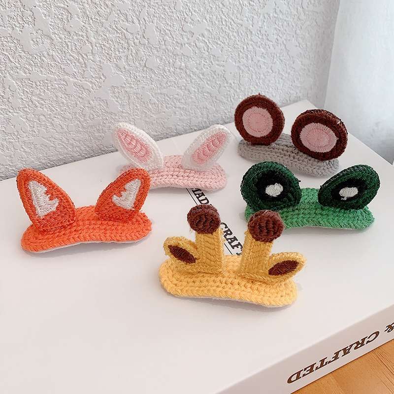 2020 Korean ins cartoon hair clips, cute animal 3D hair clips, bb clips, Internet celebrity sweet side clips, top clips and headgear Item Picture