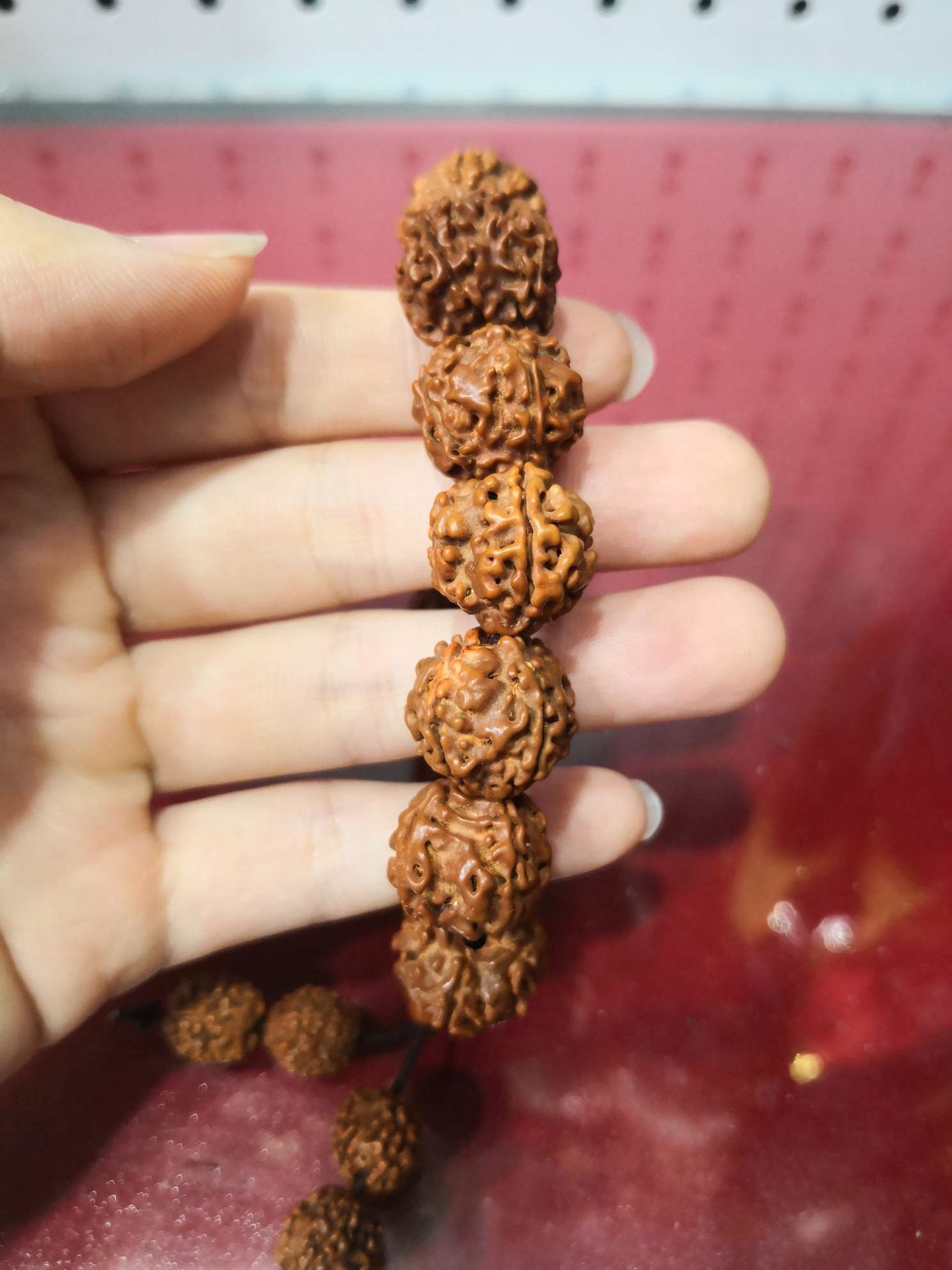 Diamond Bodhi bracelet, single-loop Buddhist prayer beads bracelet details Picture