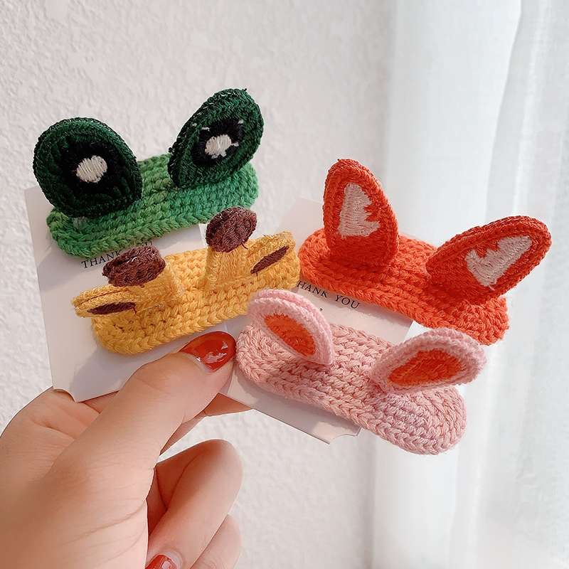 2020 Korean instagram cartoon hairpin cute animal three-dimensional hairpin bb clip web celebrity sweet edge clip top clip hearpiece thumbnail