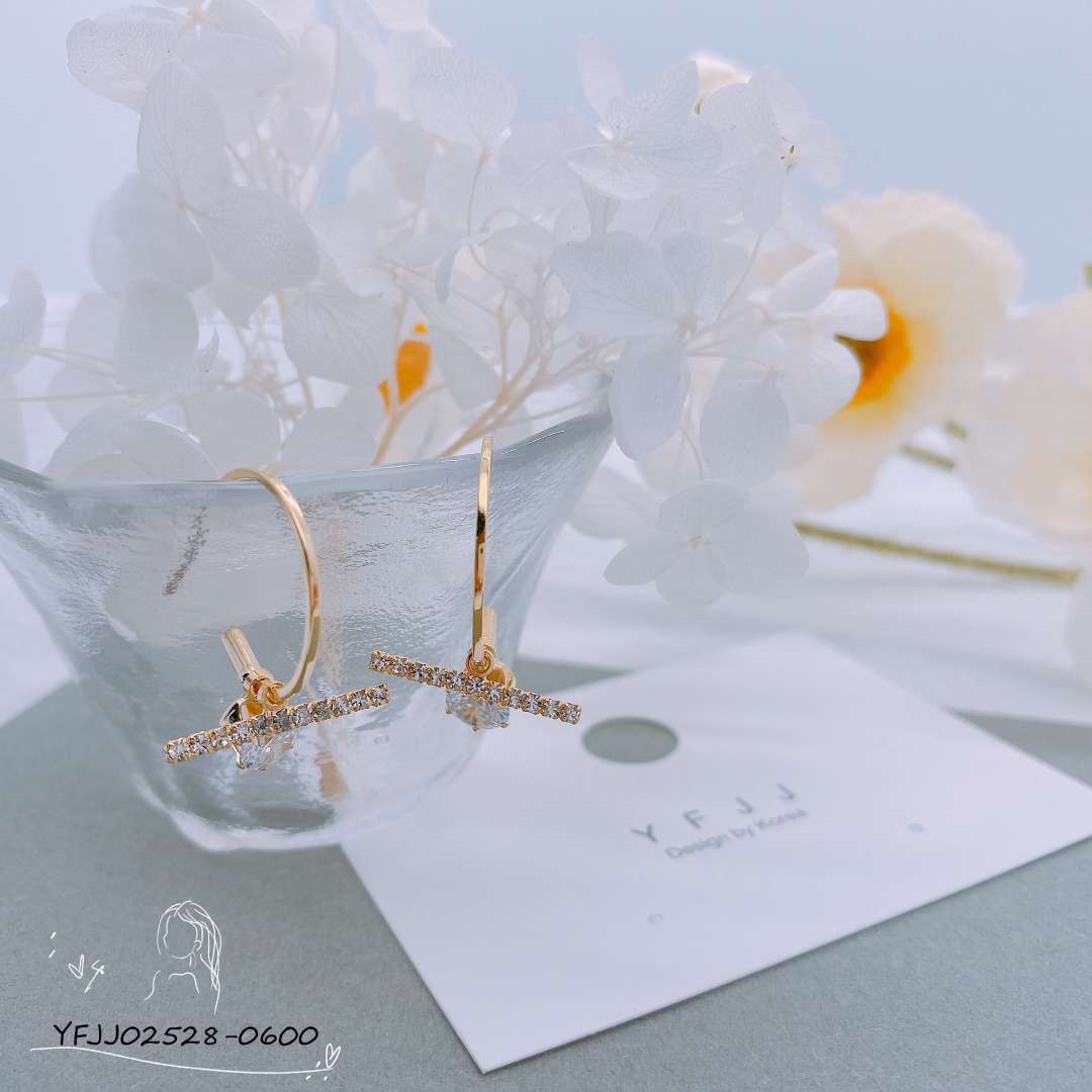 Korean Version Of All Fashion Senior Sense New Zircon Earrings details Picture