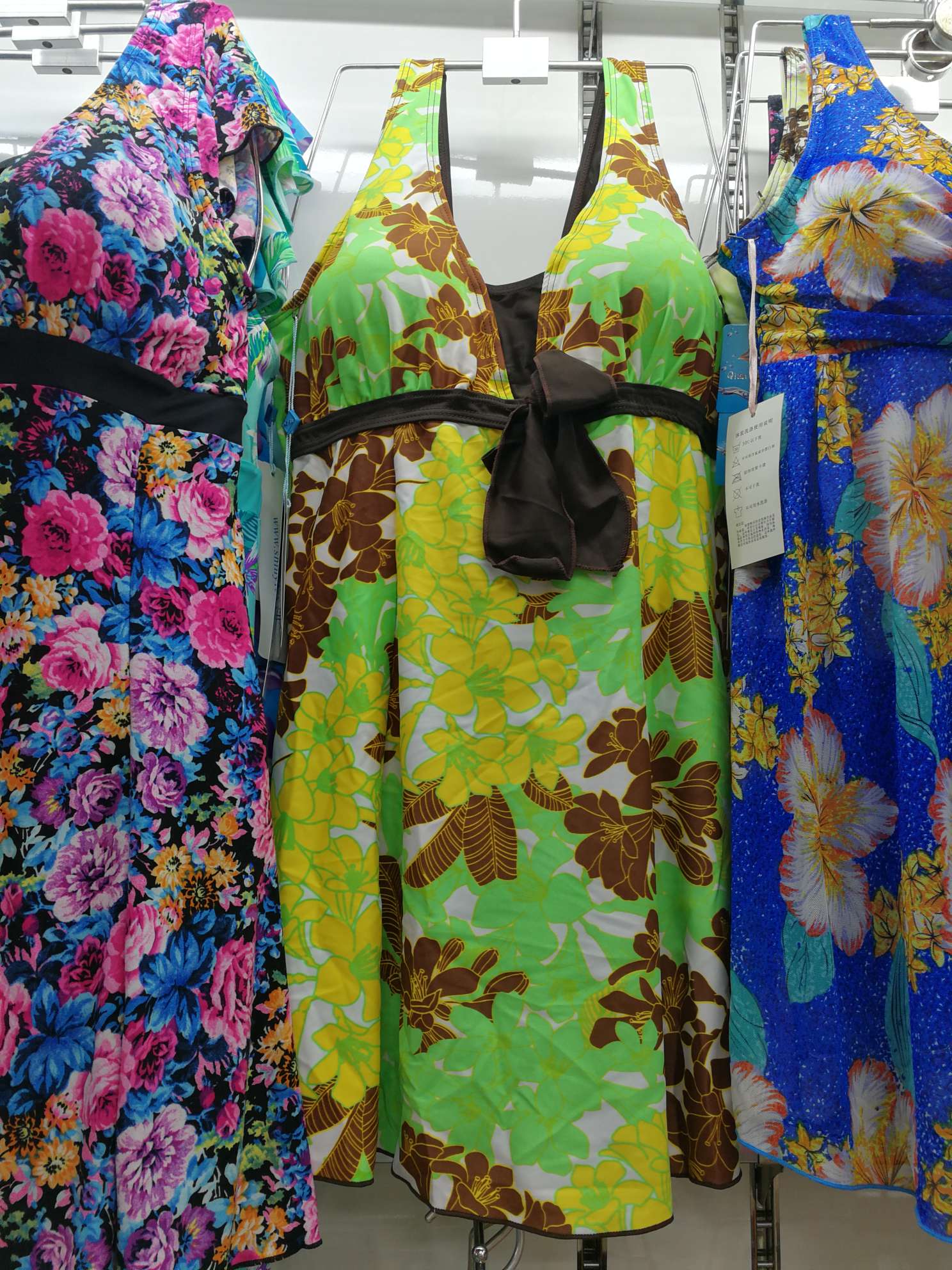 连体平角裙式背心式