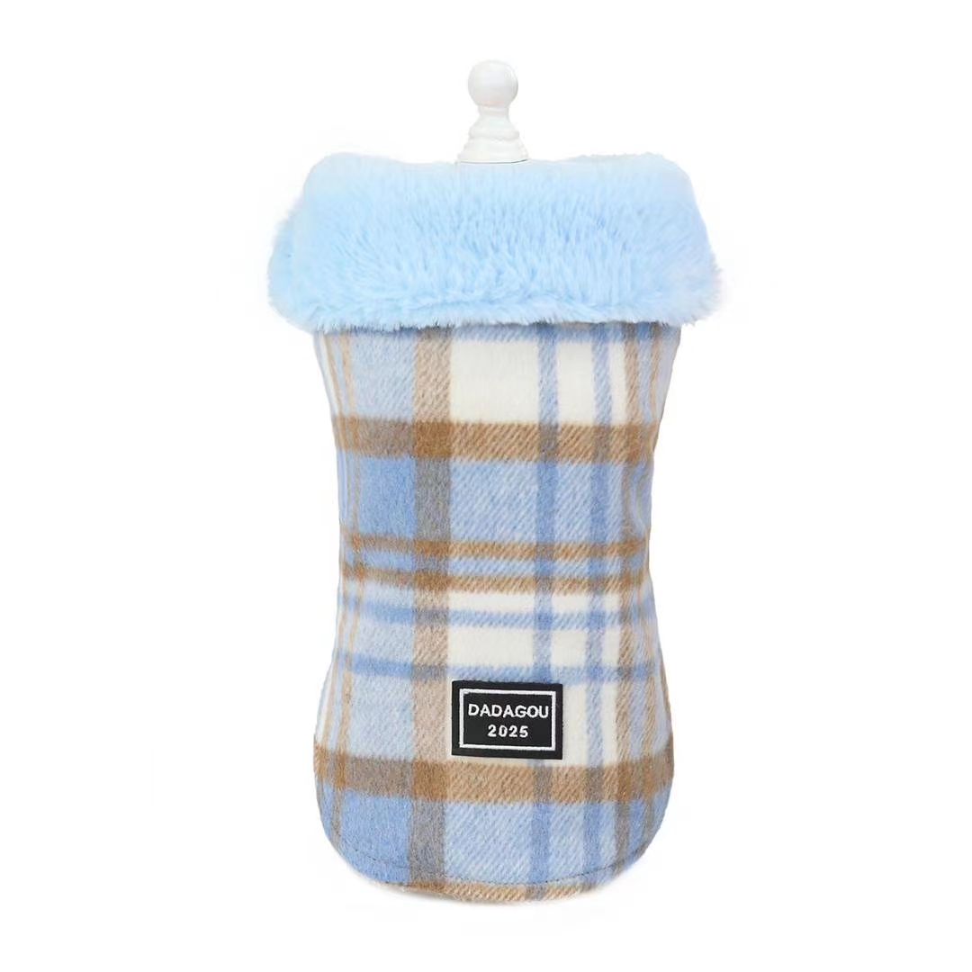 时尚大格子衣/宠物秋冬服装/宠物用品衣服产品图