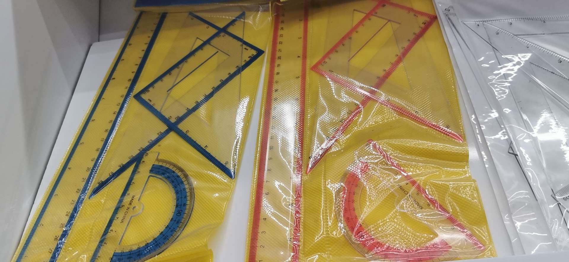 套尺三角板量角器PVC套尺塑料文具广告尺子