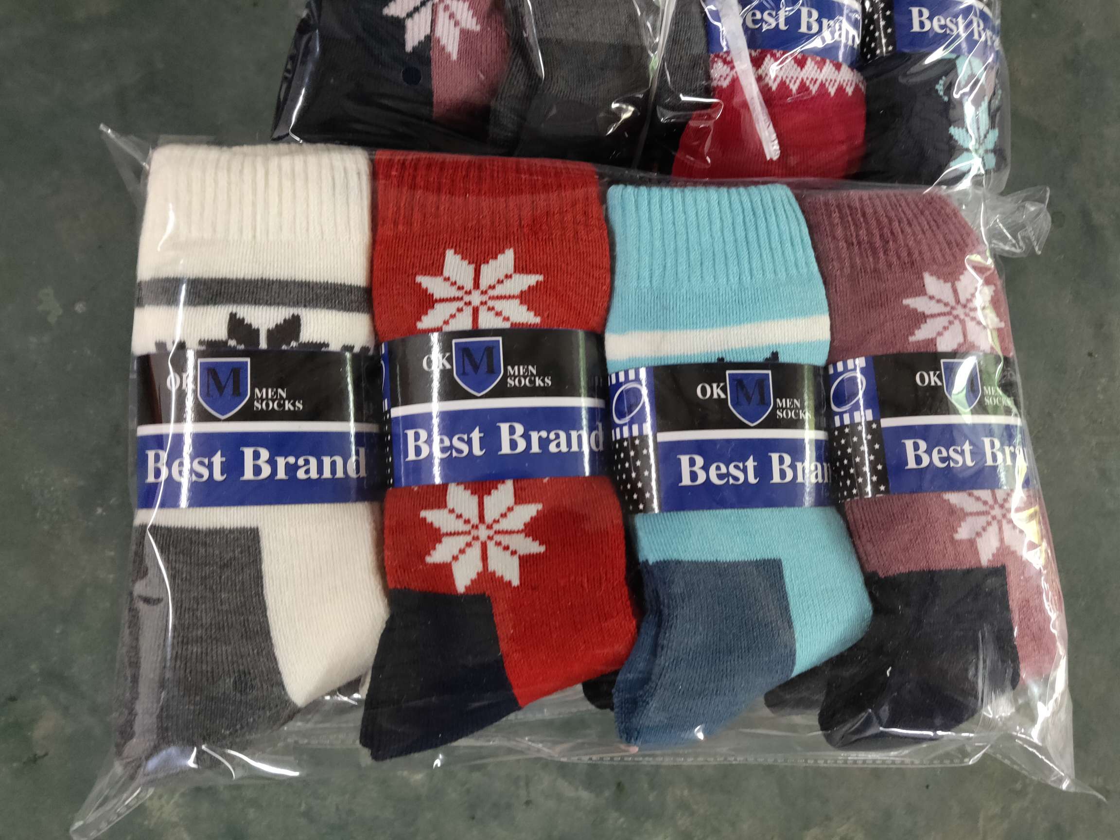 Calcetines para hombre 100% algodón versión floral medio cepillado